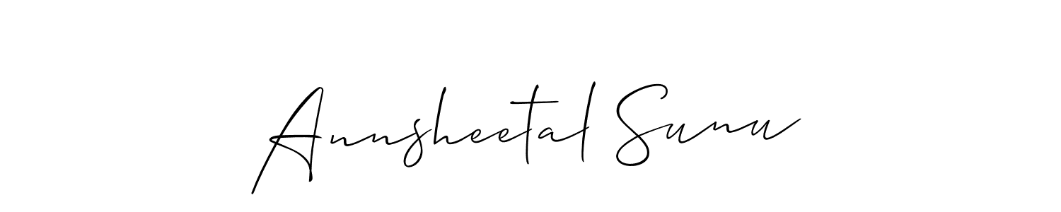 You should practise on your own different ways (Allison_Script) to write your name (Annsheetal Sunu) in signature. don't let someone else do it for you. Annsheetal Sunu signature style 2 images and pictures png