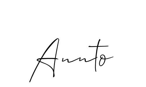 Make a short Annto signature style. Manage your documents anywhere anytime using Allison_Script. Create and add eSignatures, submit forms, share and send files easily. Annto signature style 2 images and pictures png