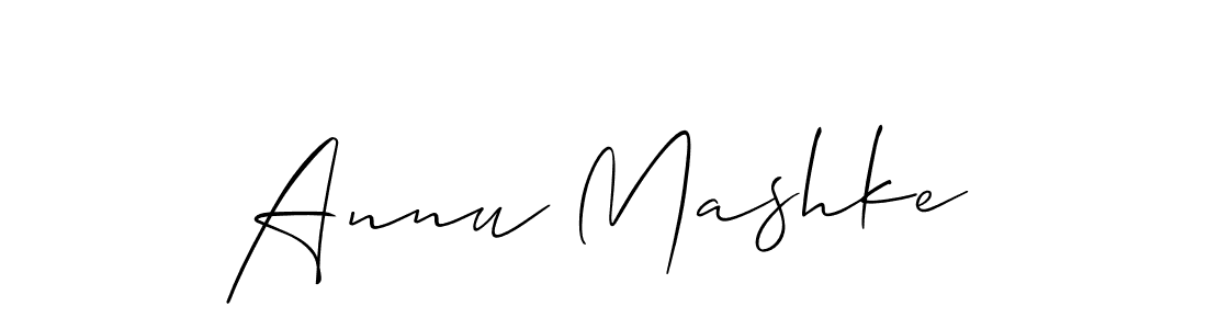 Also we have Annu Mashke name is the best signature style. Create professional handwritten signature collection using Allison_Script autograph style. Annu Mashke signature style 2 images and pictures png