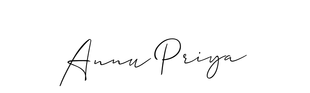 Create a beautiful signature design for name Annu Priya. With this signature (Allison_Script) fonts, you can make a handwritten signature for free. Annu Priya signature style 2 images and pictures png