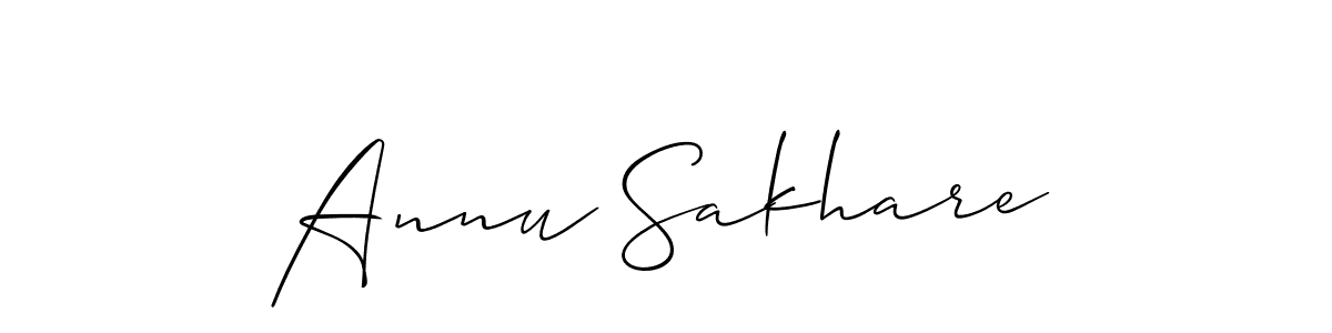 How to make Annu Sakhare signature? Allison_Script is a professional autograph style. Create handwritten signature for Annu Sakhare name. Annu Sakhare signature style 2 images and pictures png