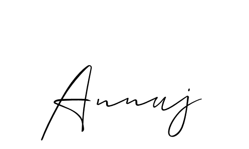 Annuj stylish signature style. Best Handwritten Sign (Allison_Script) for my name. Handwritten Signature Collection Ideas for my name Annuj. Annuj signature style 2 images and pictures png