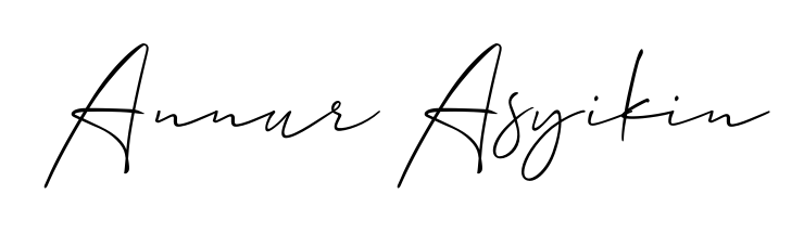 Enhance your business communications with Annur Asyikin signature in Allison_Script lettering. Clean, modern, and universally compatible. Annur Asyikin signature style 2 images and pictures png