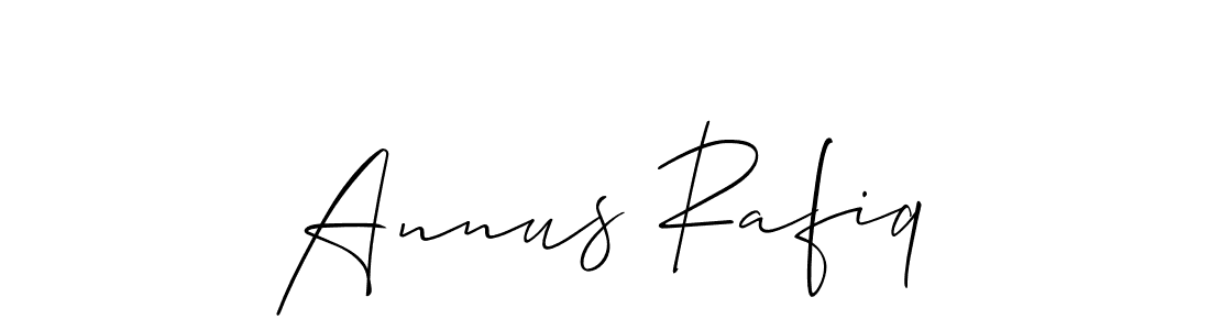 Also we have Annus Rafiq name is the best signature style. Create professional handwritten signature collection using Allison_Script autograph style. Annus Rafiq signature style 2 images and pictures png