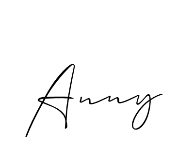 How to make Anny signature? Allison_Script is a professional autograph style. Create handwritten signature for Anny name. Anny signature style 2 images and pictures png