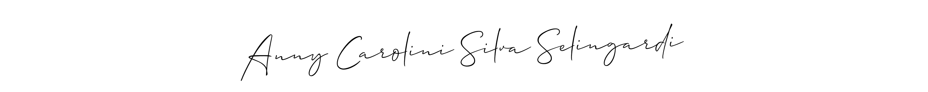 Anny Carolini Silva Selingardi stylish signature style. Best Handwritten Sign (Allison_Script) for my name. Handwritten Signature Collection Ideas for my name Anny Carolini Silva Selingardi. Anny Carolini Silva Selingardi signature style 2 images and pictures png