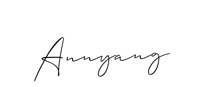 Also we have Annyang name is the best signature style. Create professional handwritten signature collection using Allison_Script autograph style. Annyang signature style 2 images and pictures png