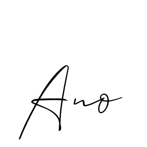 Design your own signature with our free online signature maker. With this signature software, you can create a handwritten (Allison_Script) signature for name Ano. Ano signature style 2 images and pictures png