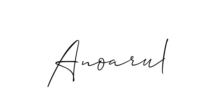 if you are searching for the best signature style for your name Anoarul. so please give up your signature search. here we have designed multiple signature styles  using Allison_Script. Anoarul signature style 2 images and pictures png