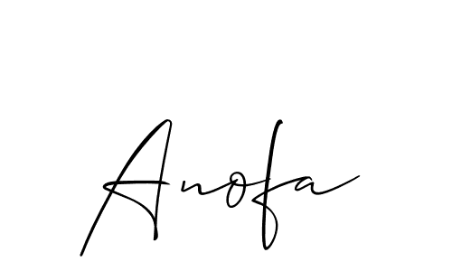 It looks lik you need a new signature style for name Anofa. Design unique handwritten (Allison_Script) signature with our free signature maker in just a few clicks. Anofa signature style 2 images and pictures png