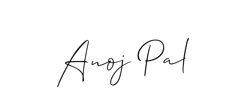 Make a beautiful signature design for name Anoj Pal. With this signature (Allison_Script) style, you can create a handwritten signature for free. Anoj Pal signature style 2 images and pictures png