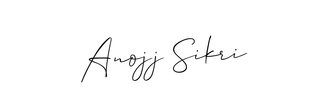 Anojj Sikri stylish signature style. Best Handwritten Sign (Allison_Script) for my name. Handwritten Signature Collection Ideas for my name Anojj Sikri. Anojj Sikri signature style 2 images and pictures png