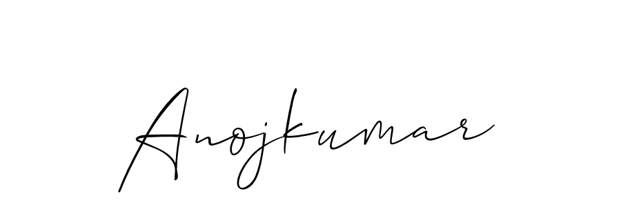 Allison_Script is a professional signature style that is perfect for those who want to add a touch of class to their signature. It is also a great choice for those who want to make their signature more unique. Get Anojkumar name to fancy signature for free. Anojkumar signature style 2 images and pictures png
