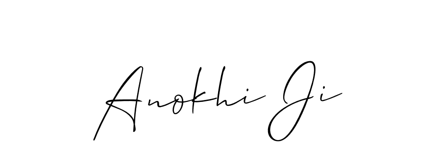 Design your own signature with our free online signature maker. With this signature software, you can create a handwritten (Allison_Script) signature for name Anokhi Ji. Anokhi Ji signature style 2 images and pictures png