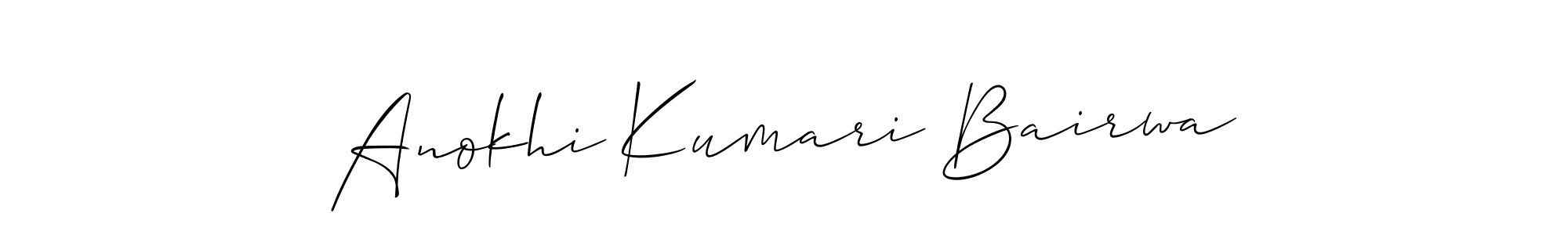 Use a signature maker to create a handwritten signature online. With this signature software, you can design (Allison_Script) your own signature for name Anokhi Kumari Bairwa. Anokhi Kumari Bairwa signature style 2 images and pictures png