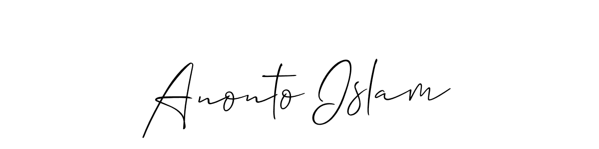 Best and Professional Signature Style for Anonto Islam. Allison_Script Best Signature Style Collection. Anonto Islam signature style 2 images and pictures png