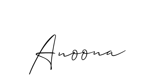 Design your own signature with our free online signature maker. With this signature software, you can create a handwritten (Allison_Script) signature for name Anoona. Anoona signature style 2 images and pictures png