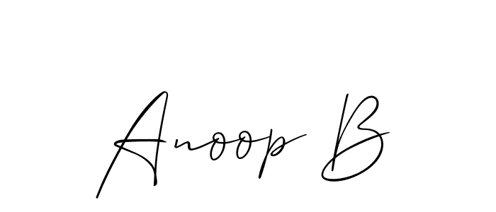 How to make Anoop B name signature. Use Allison_Script style for creating short signs online. This is the latest handwritten sign. Anoop B signature style 2 images and pictures png