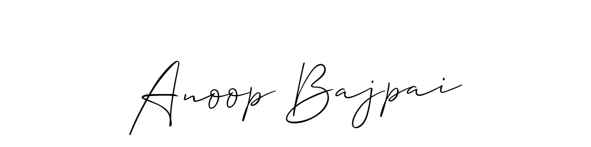 Also we have Anoop Bajpai name is the best signature style. Create professional handwritten signature collection using Allison_Script autograph style. Anoop Bajpai signature style 2 images and pictures png