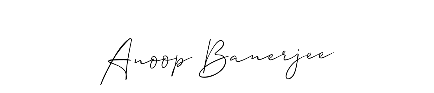 Create a beautiful signature design for name Anoop Banerjee. With this signature (Allison_Script) fonts, you can make a handwritten signature for free. Anoop Banerjee signature style 2 images and pictures png