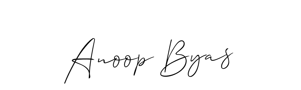 The best way (Allison_Script) to make a short signature is to pick only two or three words in your name. The name Anoop Byas include a total of six letters. For converting this name. Anoop Byas signature style 2 images and pictures png