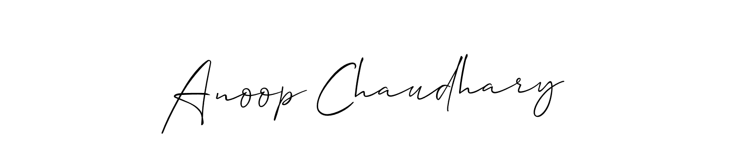 Also we have Anoop Chaudhary name is the best signature style. Create professional handwritten signature collection using Allison_Script autograph style. Anoop Chaudhary signature style 2 images and pictures png