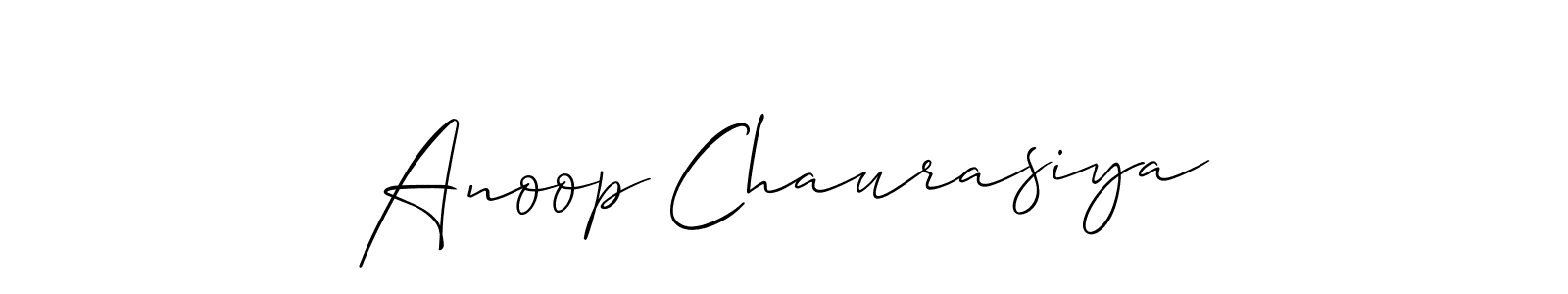 It looks lik you need a new signature style for name Anoop Chaurasiya. Design unique handwritten (Allison_Script) signature with our free signature maker in just a few clicks. Anoop Chaurasiya signature style 2 images and pictures png