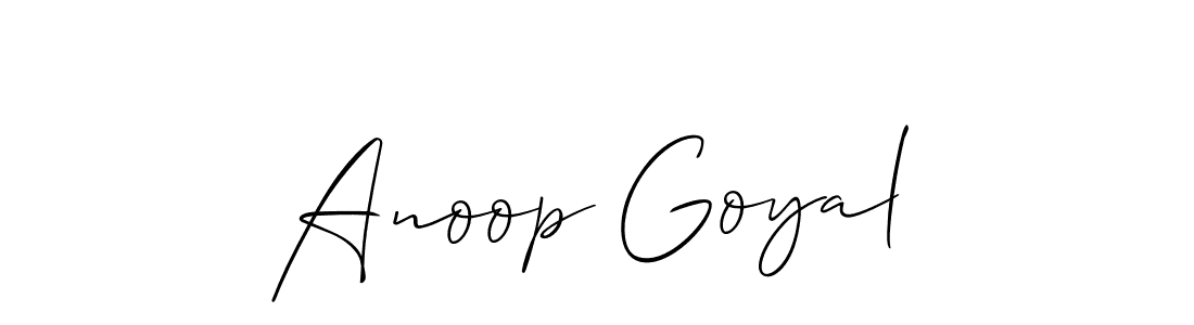 if you are searching for the best signature style for your name Anoop Goyal. so please give up your signature search. here we have designed multiple signature styles  using Allison_Script. Anoop Goyal signature style 2 images and pictures png