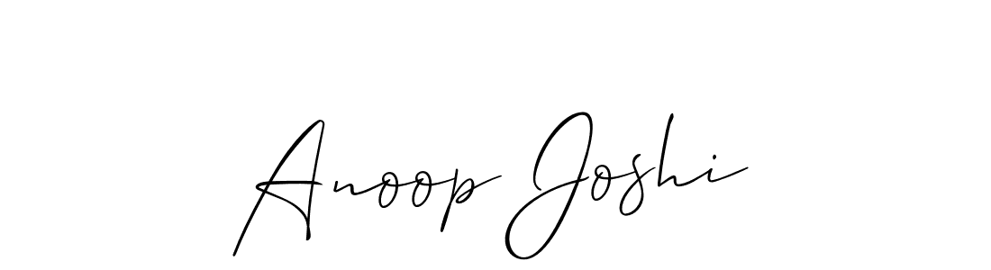 Make a beautiful signature design for name Anoop Joshi. With this signature (Allison_Script) style, you can create a handwritten signature for free. Anoop Joshi signature style 2 images and pictures png