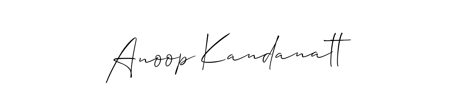 How to make Anoop Kandanatt signature? Allison_Script is a professional autograph style. Create handwritten signature for Anoop Kandanatt name. Anoop Kandanatt signature style 2 images and pictures png