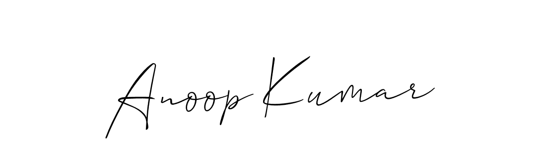 Create a beautiful signature design for name Anoop Kumar. With this signature (Allison_Script) fonts, you can make a handwritten signature for free. Anoop Kumar signature style 2 images and pictures png
