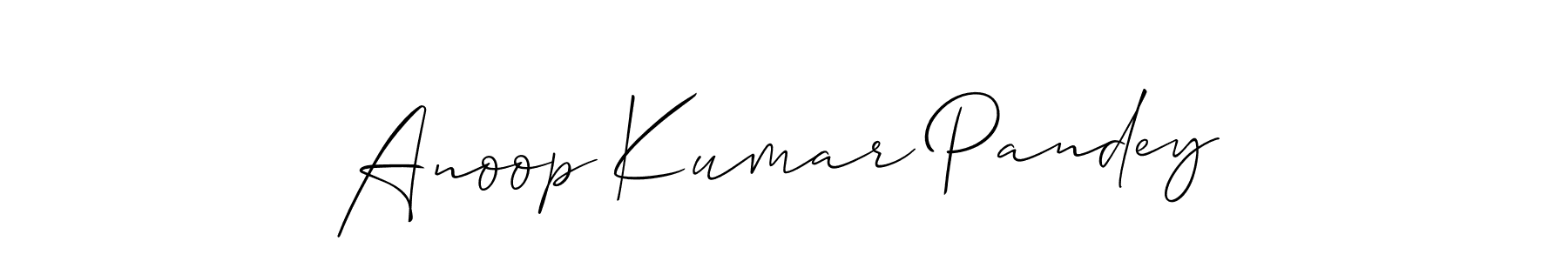 Design your own signature with our free online signature maker. With this signature software, you can create a handwritten (Allison_Script) signature for name Anoop Kumar Pandey. Anoop Kumar Pandey signature style 2 images and pictures png