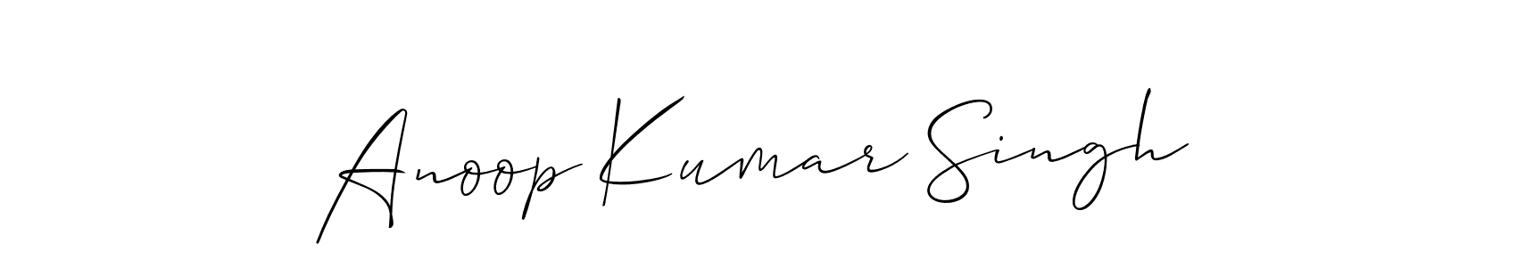 Use a signature maker to create a handwritten signature online. With this signature software, you can design (Allison_Script) your own signature for name Anoop Kumar Singh. Anoop Kumar Singh signature style 2 images and pictures png