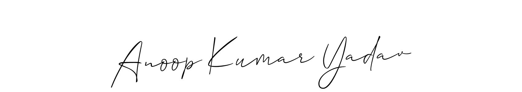 Make a short Anoop Kumar Yadav signature style. Manage your documents anywhere anytime using Allison_Script. Create and add eSignatures, submit forms, share and send files easily. Anoop Kumar Yadav signature style 2 images and pictures png
