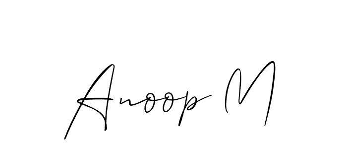 Make a beautiful signature design for name Anoop M. Use this online signature maker to create a handwritten signature for free. Anoop M signature style 2 images and pictures png