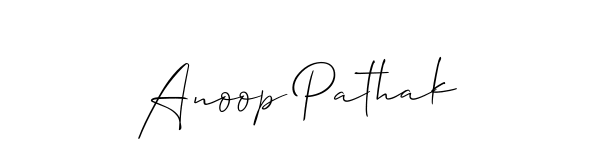 The best way (Allison_Script) to make a short signature is to pick only two or three words in your name. The name Anoop Pathak include a total of six letters. For converting this name. Anoop Pathak signature style 2 images and pictures png