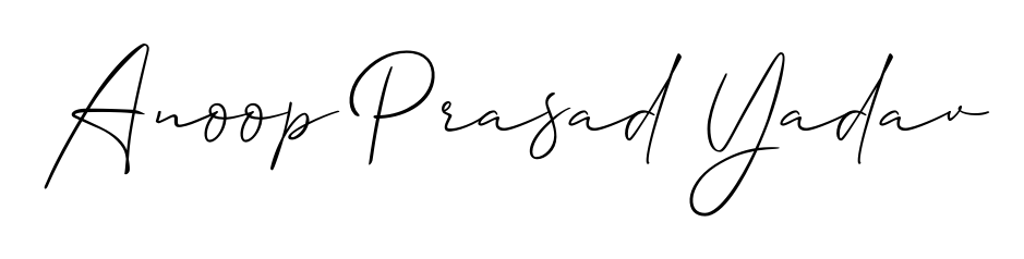 Turn your name Anoop Prasad Yadav into a signature brand with Allison_Script styling. Download in standard PNG or transparent format anytime. Anoop Prasad Yadav signature style 2 images and pictures png