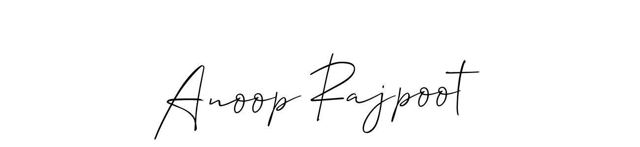 How to make Anoop Rajpoot signature? Allison_Script is a professional autograph style. Create handwritten signature for Anoop Rajpoot name. Anoop Rajpoot signature style 2 images and pictures png