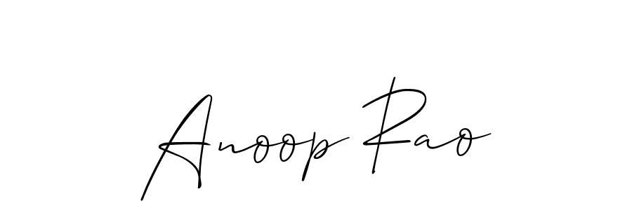 Make a beautiful signature design for name Anoop Rao. With this signature (Allison_Script) style, you can create a handwritten signature for free. Anoop Rao signature style 2 images and pictures png