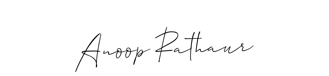 It looks lik you need a new signature style for name Anoop Rathaur. Design unique handwritten (Allison_Script) signature with our free signature maker in just a few clicks. Anoop Rathaur signature style 2 images and pictures png