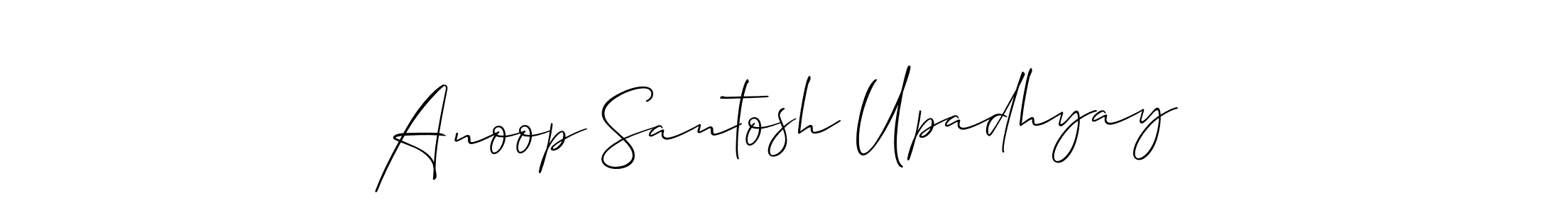 Use a signature maker to create a handwritten signature online. With this signature software, you can design (Allison_Script) your own signature for name Anoop Santosh Upadhyay. Anoop Santosh Upadhyay signature style 2 images and pictures png