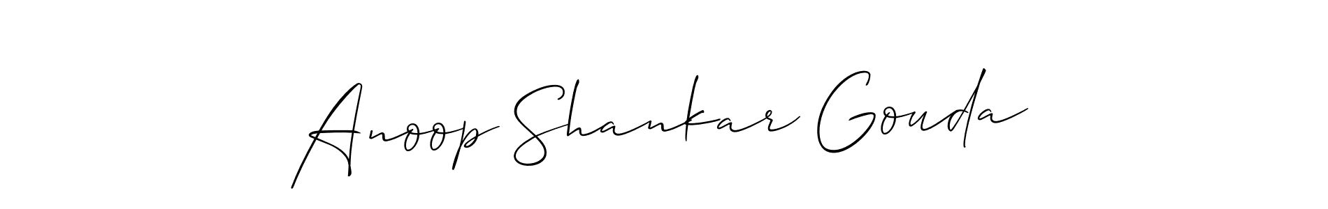 This is the best signature style for the Anoop Shankar Gouda name. Also you like these signature font (Allison_Script). Mix name signature. Anoop Shankar Gouda signature style 2 images and pictures png