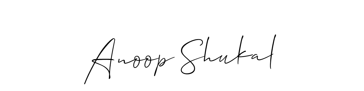 Design your own signature with our free online signature maker. With this signature software, you can create a handwritten (Allison_Script) signature for name Anoop Shukal. Anoop Shukal signature style 2 images and pictures png