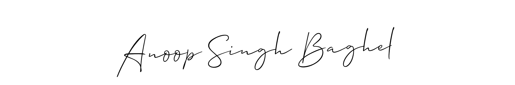 Make a beautiful signature design for name Anoop Singh Baghel. With this signature (Allison_Script) style, you can create a handwritten signature for free. Anoop Singh Baghel signature style 2 images and pictures png