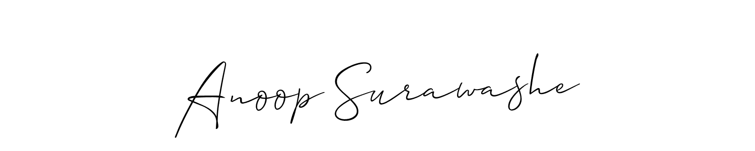 It looks lik you need a new signature style for name Anoop Surawashe. Design unique handwritten (Allison_Script) signature with our free signature maker in just a few clicks. Anoop Surawashe signature style 2 images and pictures png
