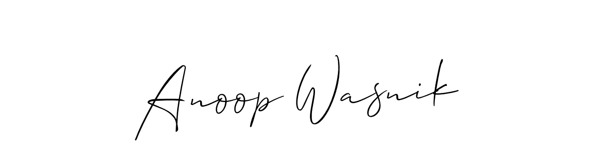 This is the best signature style for the Anoop Wasnik name. Also you like these signature font (Allison_Script). Mix name signature. Anoop Wasnik signature style 2 images and pictures png