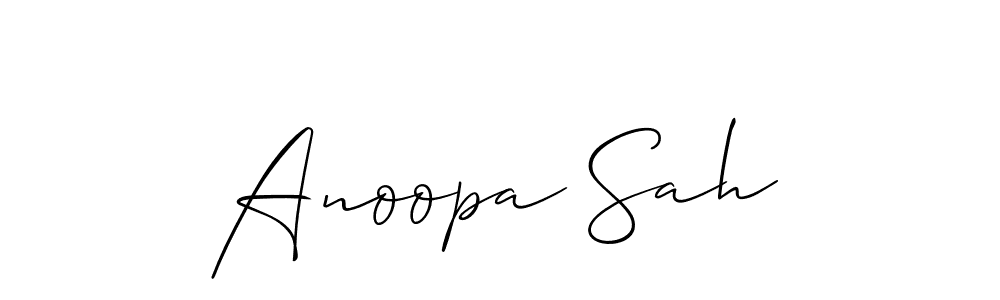 How to Draw Anoopa Sah signature style? Allison_Script is a latest design signature styles for name Anoopa Sah. Anoopa Sah signature style 2 images and pictures png