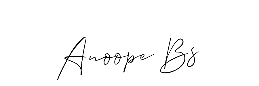 The best way (Allison_Script) to make a short signature is to pick only two or three words in your name. The name Anoope Bs include a total of six letters. For converting this name. Anoope Bs signature style 2 images and pictures png