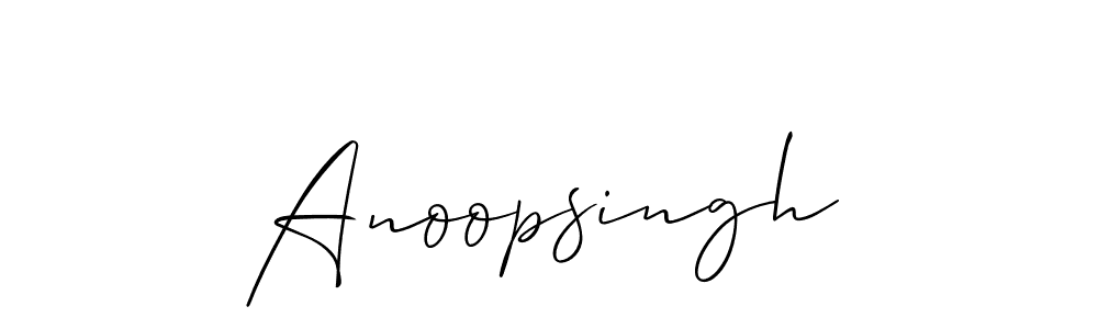 Allison_Script is a professional signature style that is perfect for those who want to add a touch of class to their signature. It is also a great choice for those who want to make their signature more unique. Get Anoopsingh name to fancy signature for free. Anoopsingh signature style 2 images and pictures png
