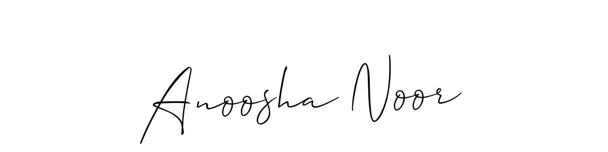 Best and Professional Signature Style for Anoosha Noor. Allison_Script Best Signature Style Collection. Anoosha Noor signature style 2 images and pictures png